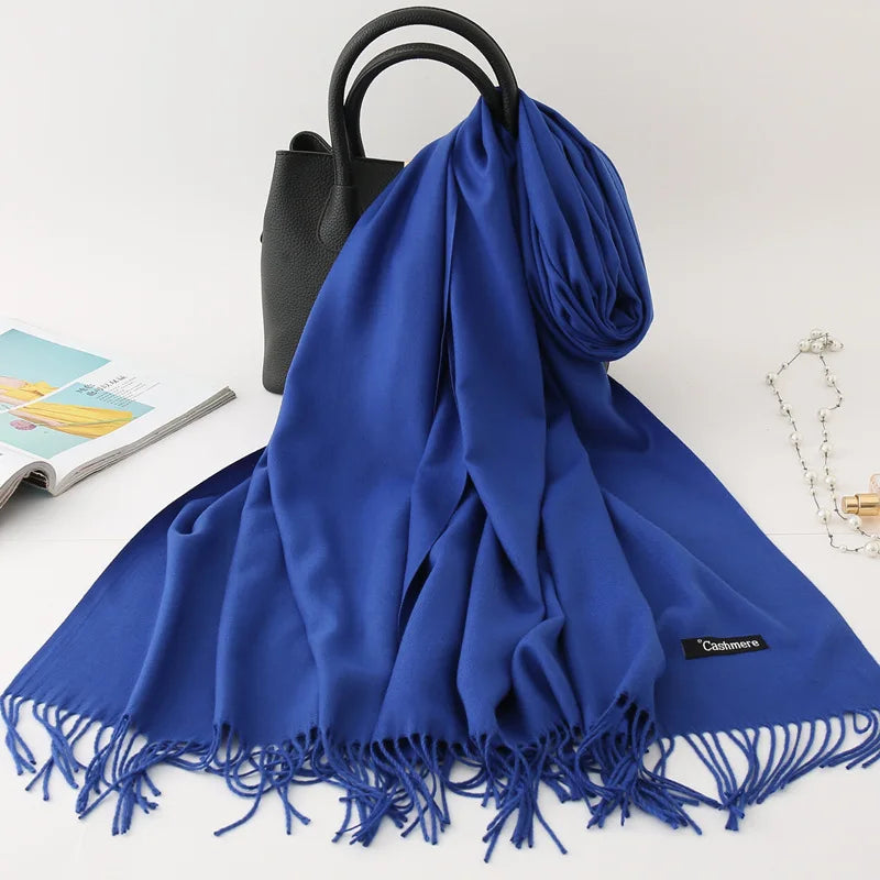 Premium Cashmere Winter Scarf – Thick Warm Shawl for Men & Women