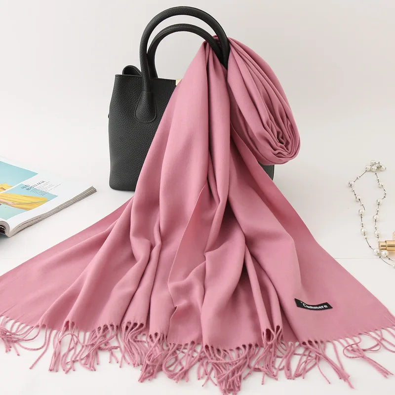 Premium Cashmere Winter Scarf – Thick Warm Shawl for Men & Women