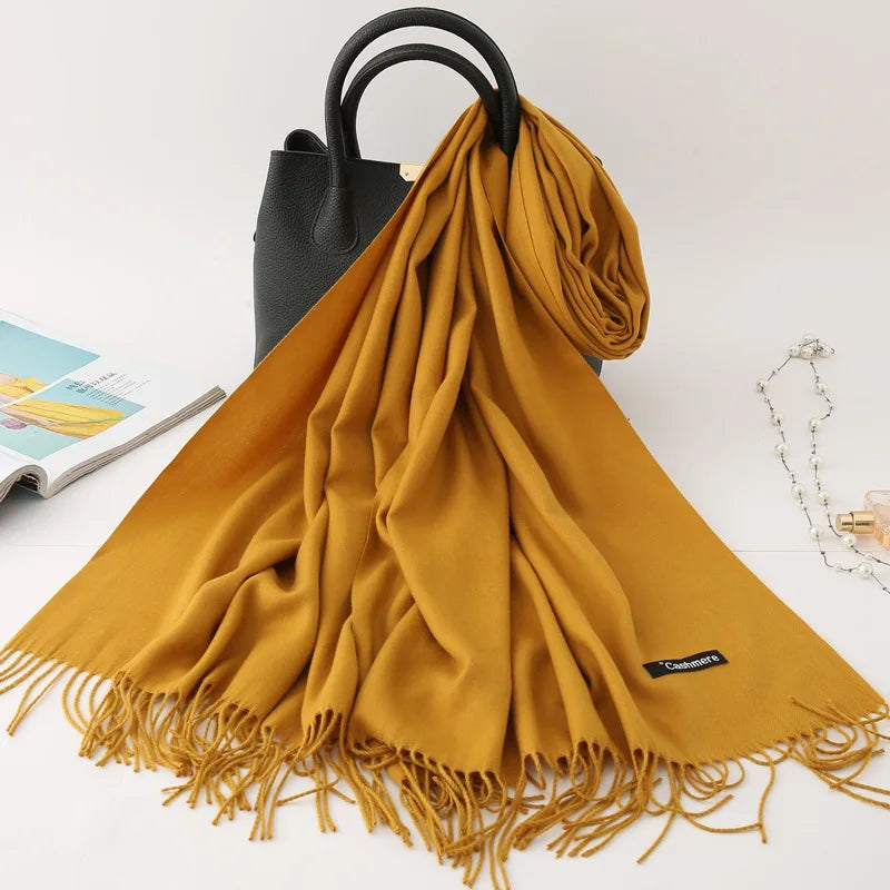 Premium Cashmere Winter Scarf – Thick Warm Shawl for Men & Women
