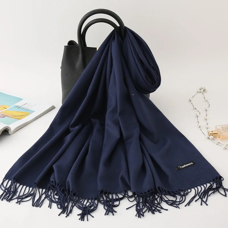 Premium Cashmere Winter Scarf – Thick Warm Shawl for Men & Women