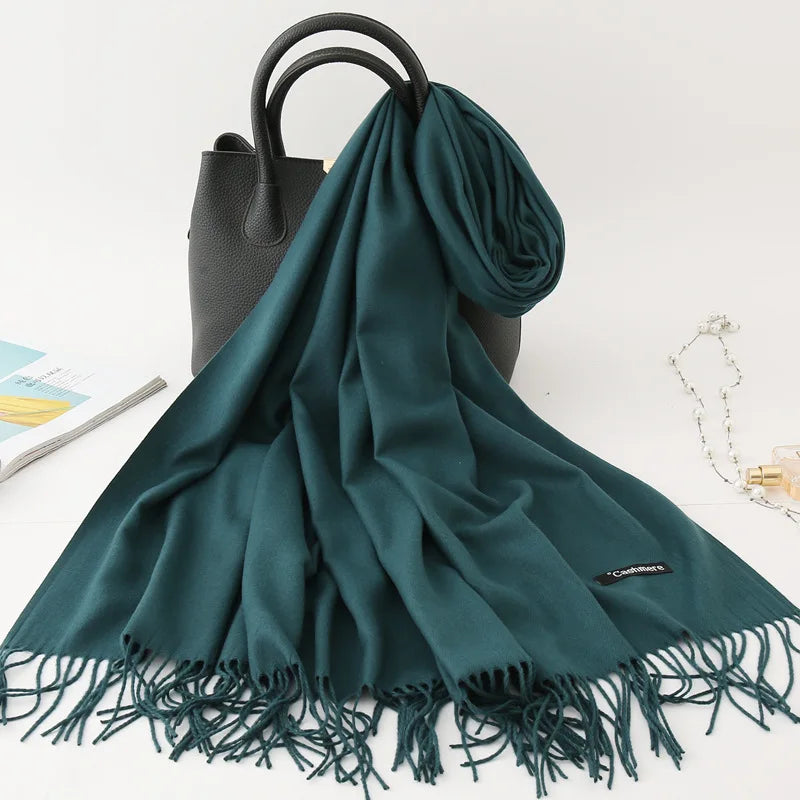 Premium Cashmere Winter Scarf – Thick Warm Shawl for Men & Women
