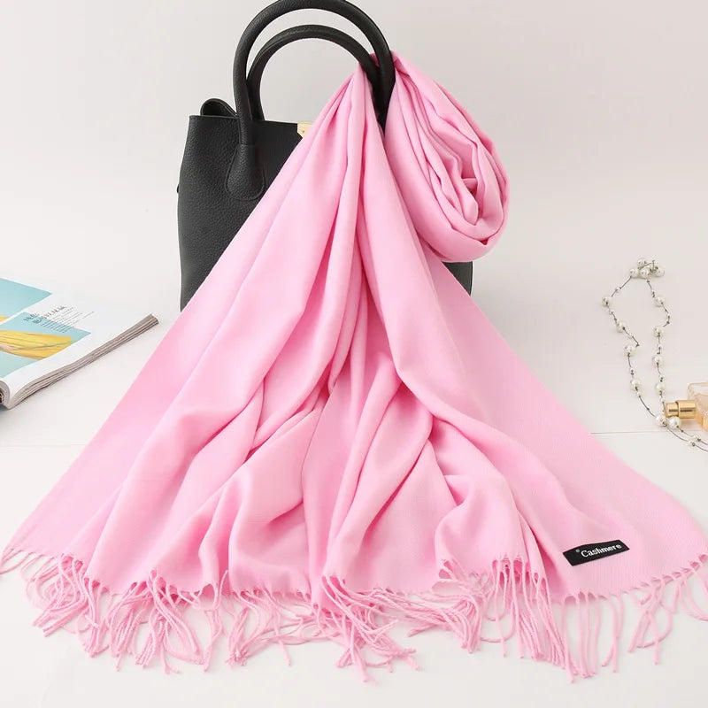 Premium Cashmere Winter Scarf – Thick Warm Shawl for Men & Women