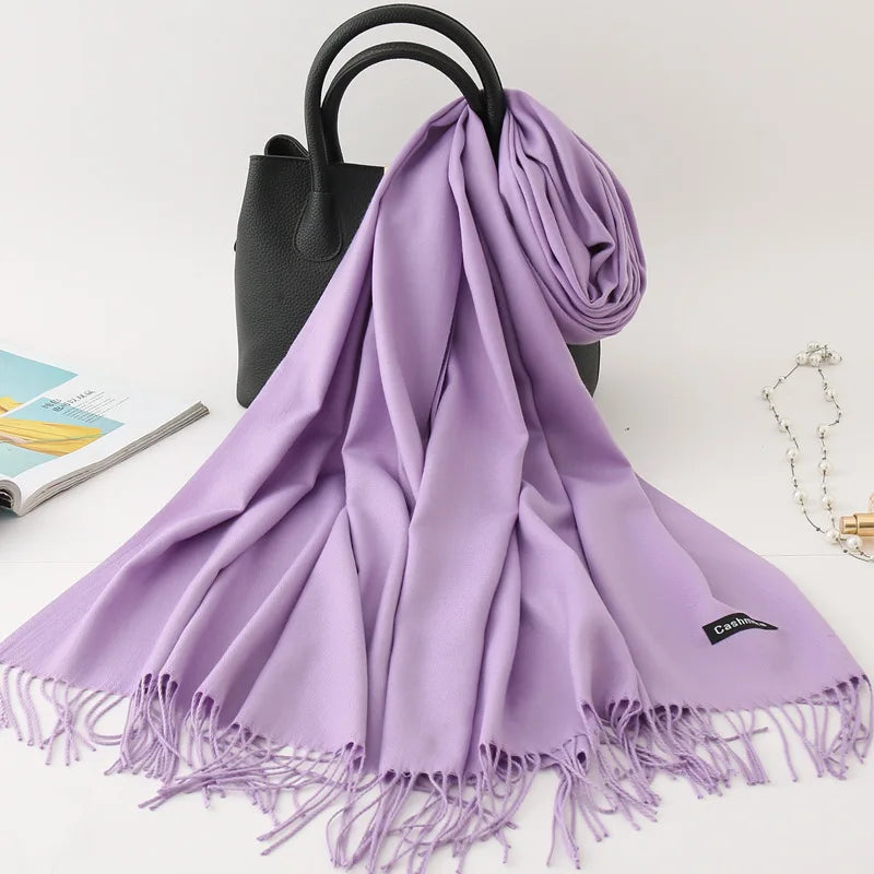 Premium Cashmere Winter Scarf – Thick Warm Shawl for Men & Women