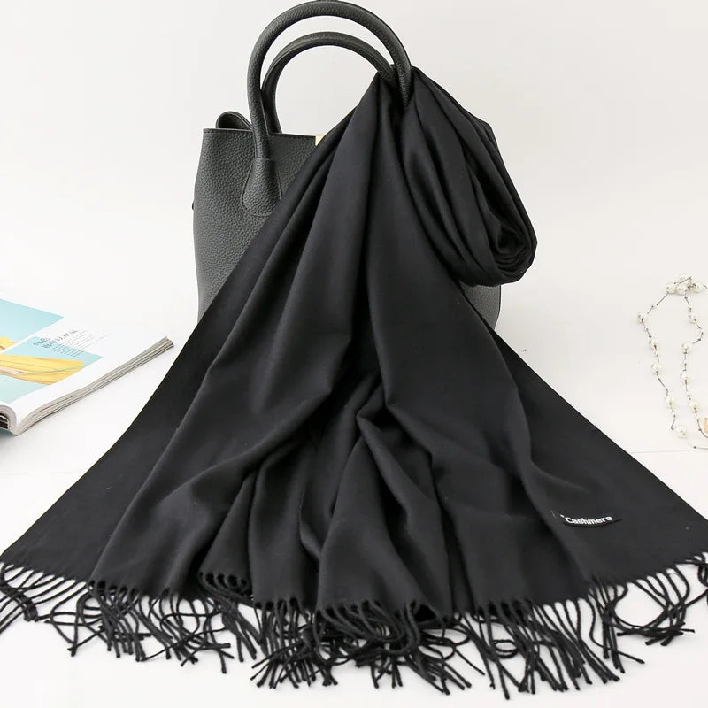 Premium Cashmere Winter Scarf – Thick Warm Shawl for Men & Women