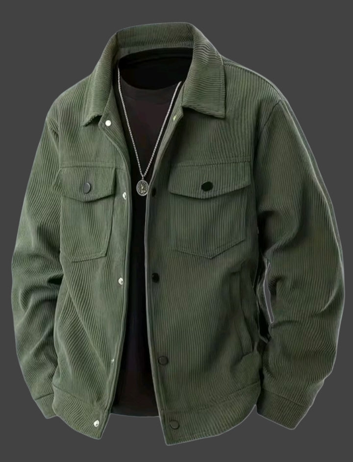 Vintage Black Corduroy Jacket for Men