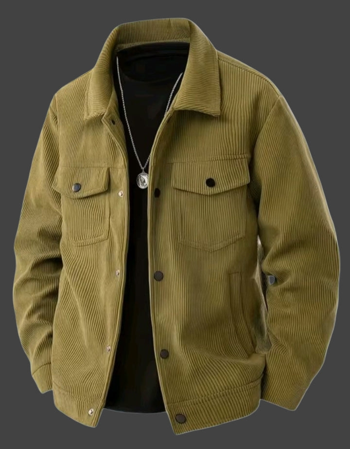 Vintage Black Corduroy Jacket for Men