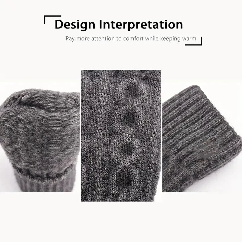  4colors Winter Warm Gloves Touchscreen Unisex Knit Finger Gloves Machine Washable Ideal for Travel Cycling Sports