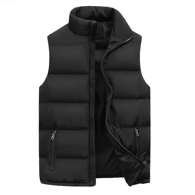 Winter Brand Clothing Vest Jacket Warm Sleeveless Men's Jackets Casual Waistcoat Winter Windproof Coats Male Zipper Down Vest