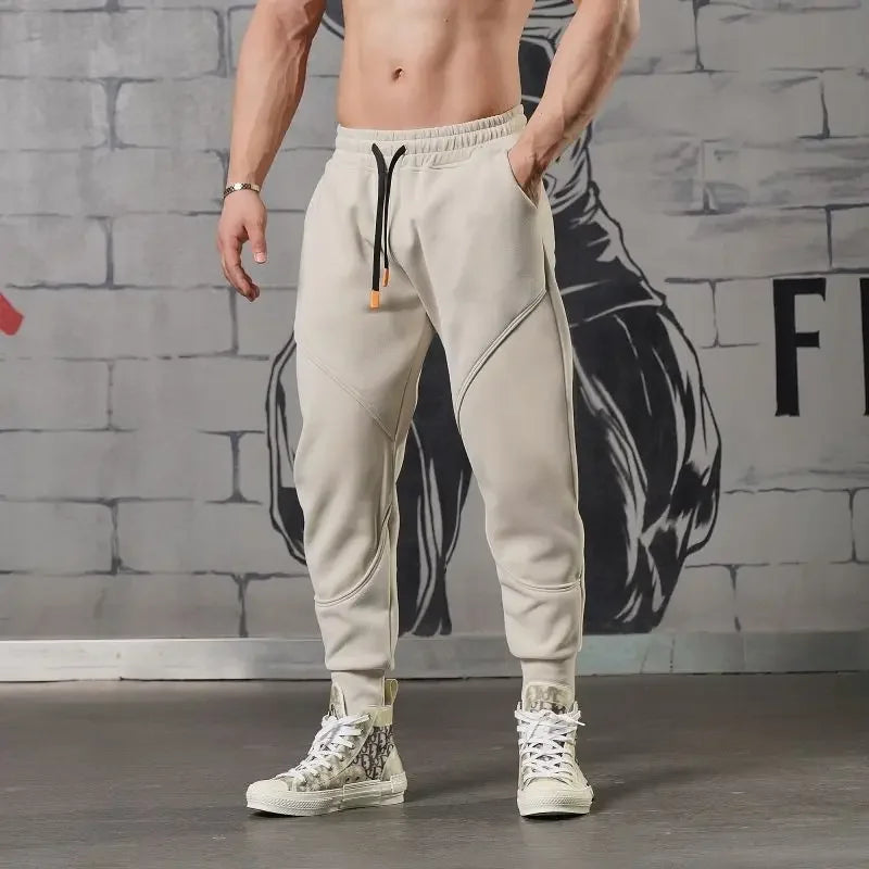 Men’s Slim Fit Sweatpants – Vintage Style Skinny Sports Trousers for Winter