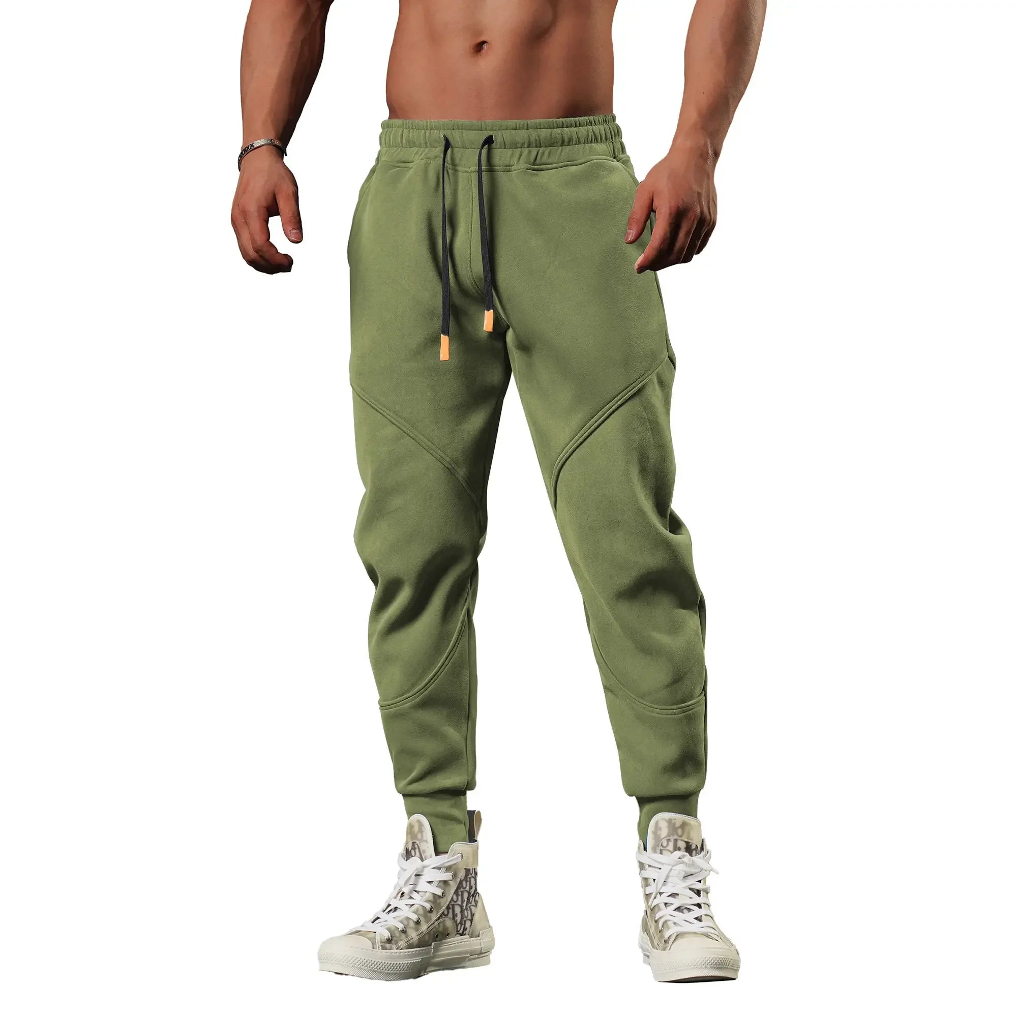Men’s Slim Fit Sweatpants – Vintage Style Skinny Sports Trousers for Winter