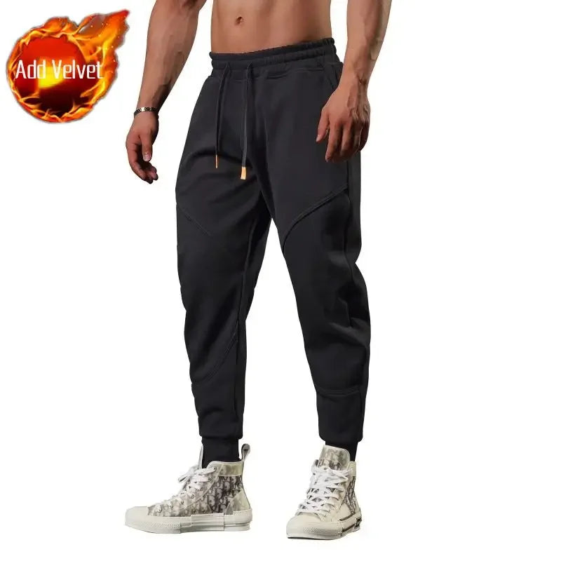 Men’s Slim Fit Sweatpants – Vintage Style Skinny Sports Trousers for Winter