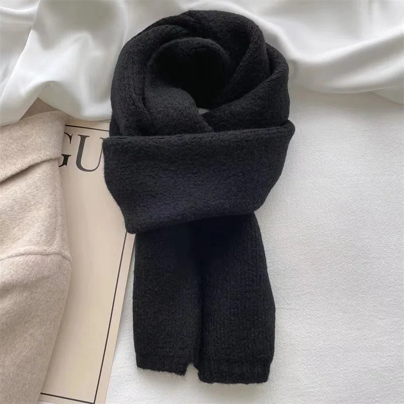 Premium Wool Winter Scarf – Thick Warm Knit Neck Wrap for Men & Women