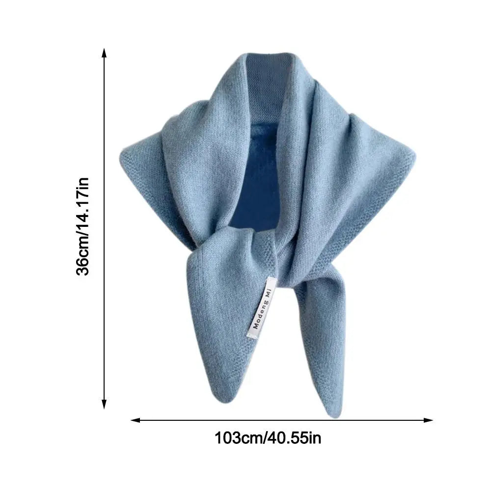 Soft Wool Knitted Knitted Scarf Multi-functional Warm Women Headscarf Triangular Scarf Winter