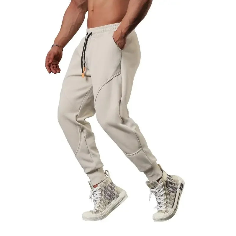 Men’s Slim Fit Sweatpants – Vintage Style Skinny Sports Trousers for Winter
