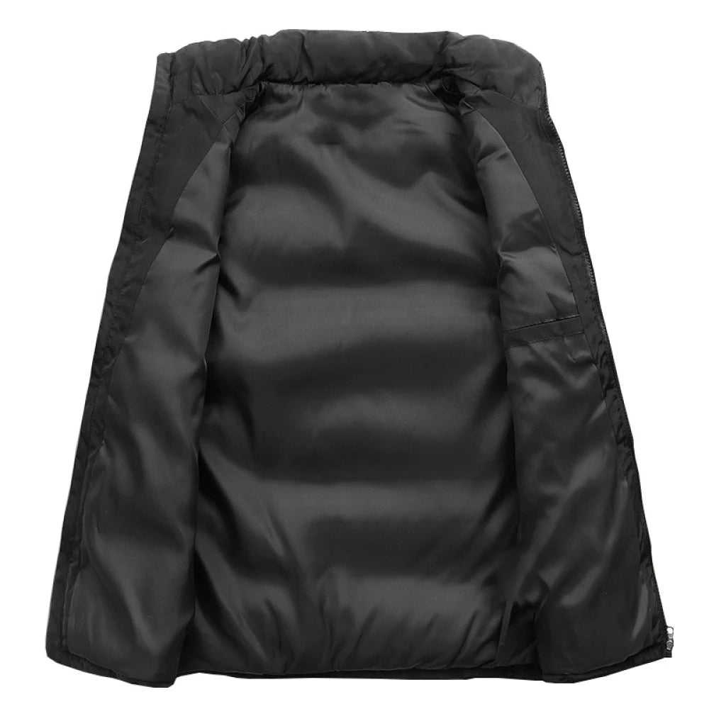 Winter Brand Clothing Vest Jacket Warm Sleeveless Men's Jackets Casual Waistcoat Winter Windproof Coats Male Zipper Down Vest