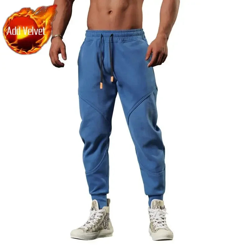 Men’s Slim Fit Sweatpants – Vintage Style Skinny Sports Trousers for Winter