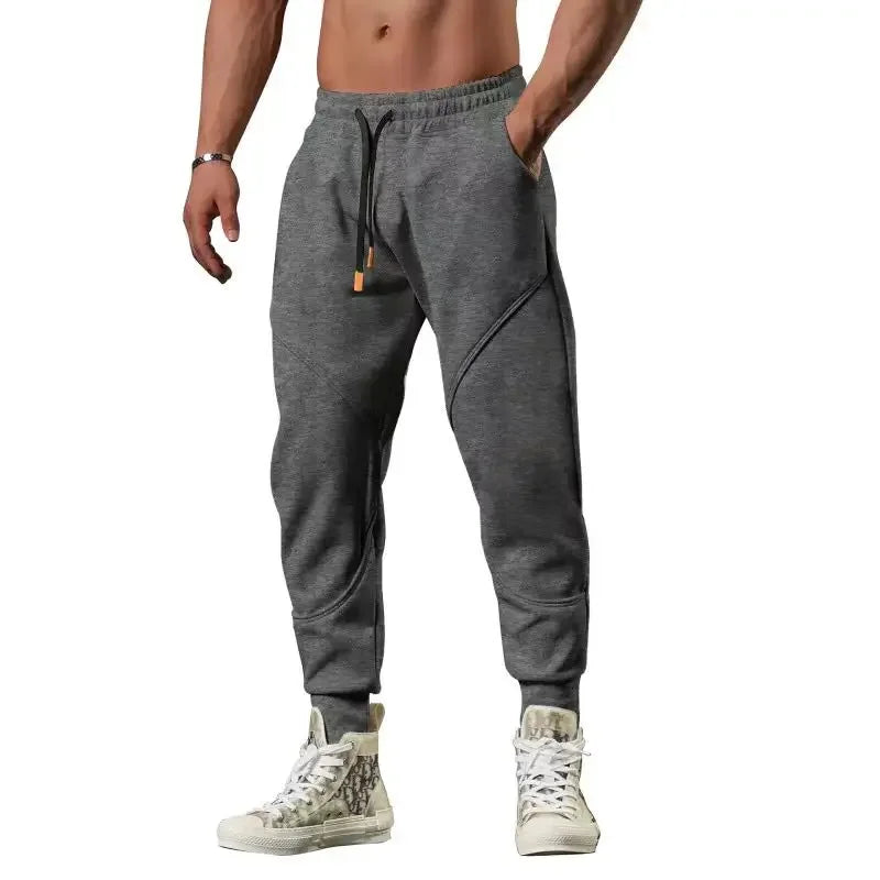 Men’s Slim Fit Sweatpants – Vintage Style Skinny Sports Trousers for Winter