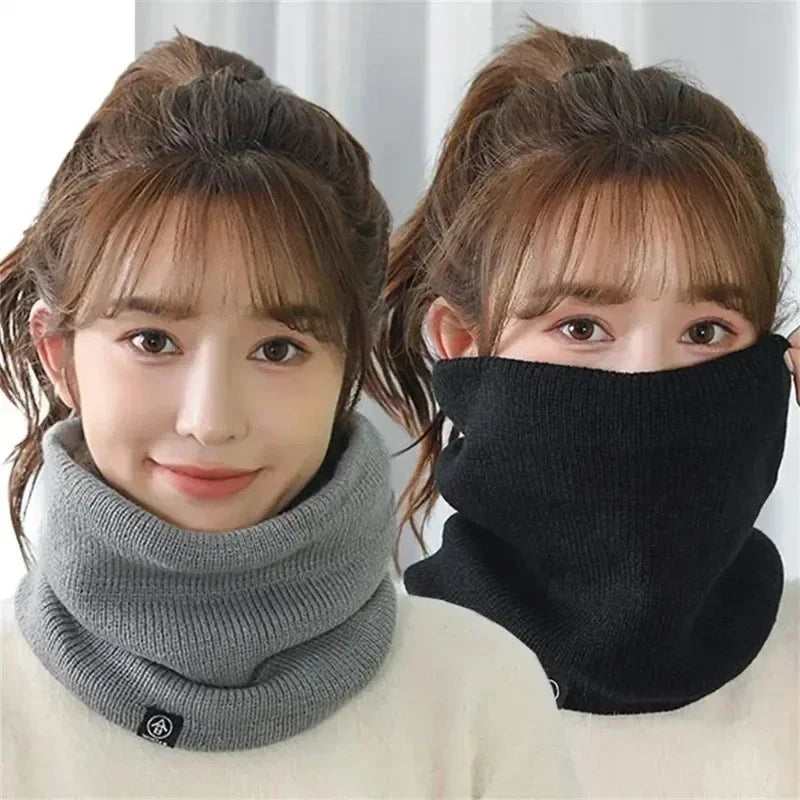 Knitted Winter Neck Warmer – Soft Thermal Scarf for Men & Women