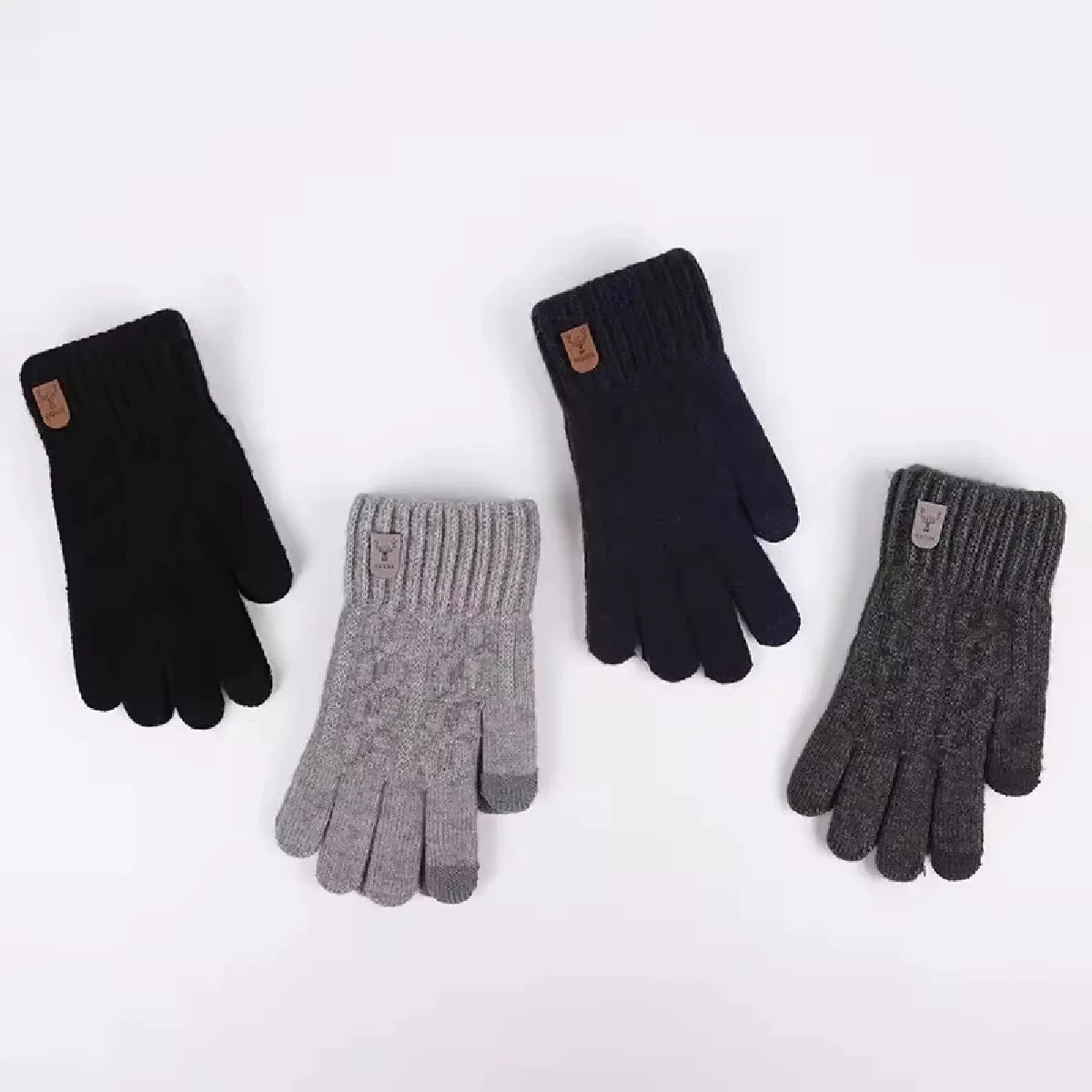 Winter Alpaca Wool Gloves – Touchscreen Thermal Driving & Cycling Gloves