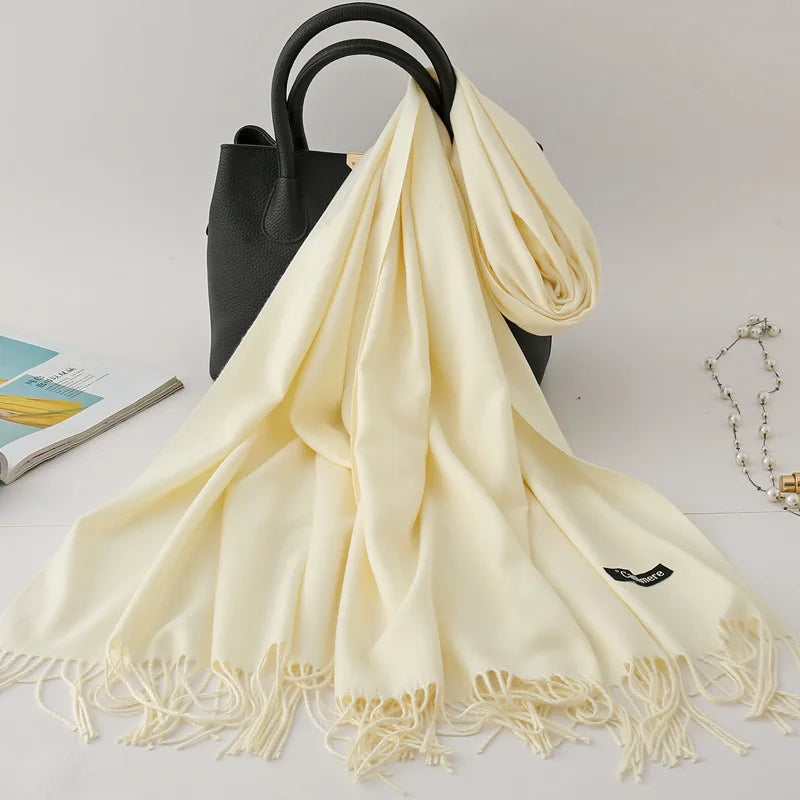Premium Cashmere Winter Scarf – Thick Warm Shawl for Men & Women