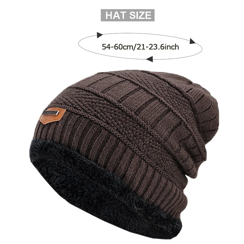 Premium Winter Beanie – Thick Warm Knit Hat for Men & Women