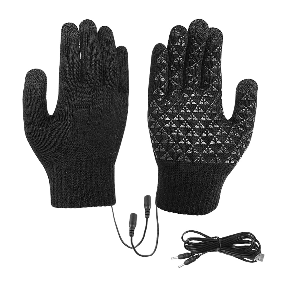 USB Heated Winter Gloves – Touchscreen Thermal Gloves for Skiing & Riding