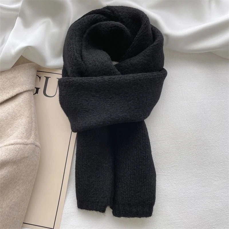 Winter Warm Scarf For Women Fashion Letter Knitted Wool Yarn Neckerchief Muffler Female Shawl Neck Wraps