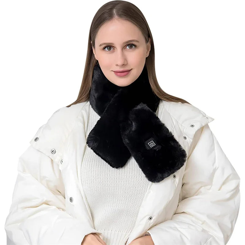 Electric Heated Winter Scarf – 3-Level Temperature Control & Washable Design