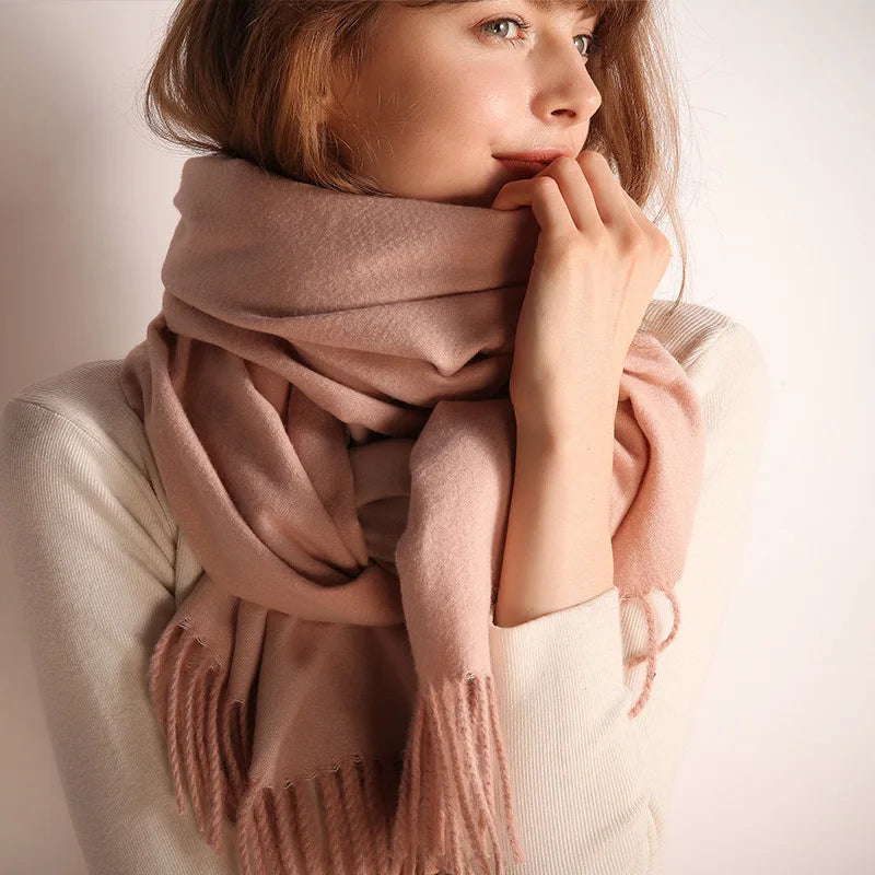 Premium Cashmere Winter Scarf – Thick Warm Shawl for Men & Women