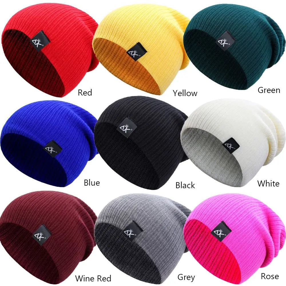 New Solid Cute Woman/Men Winter Autumn Hats Warmer Bonnet Knitted Beanies Female Beanie Caps Skullies & Beanies