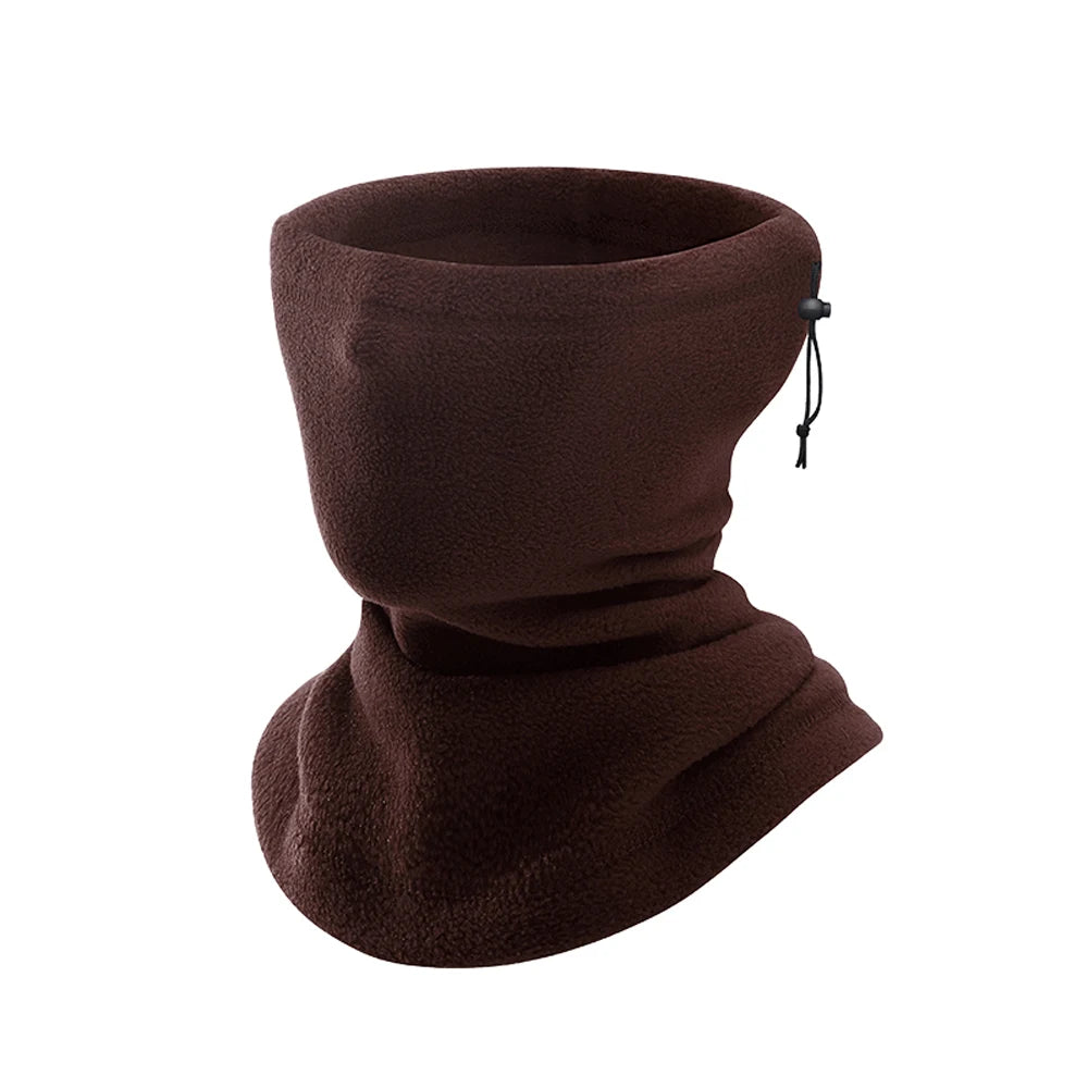 Motorcycle Warm Scarf Fleece Ski Mask Windproof Polar Fleece Cycling Drawstring Thickened Autumn Winter Unisex Face Cover