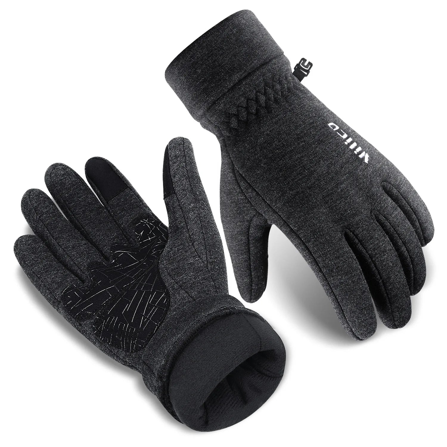 Winter warm gloves for men and women for outdoor sports and cycling, windproof and cold-proof, velvet thickened inside