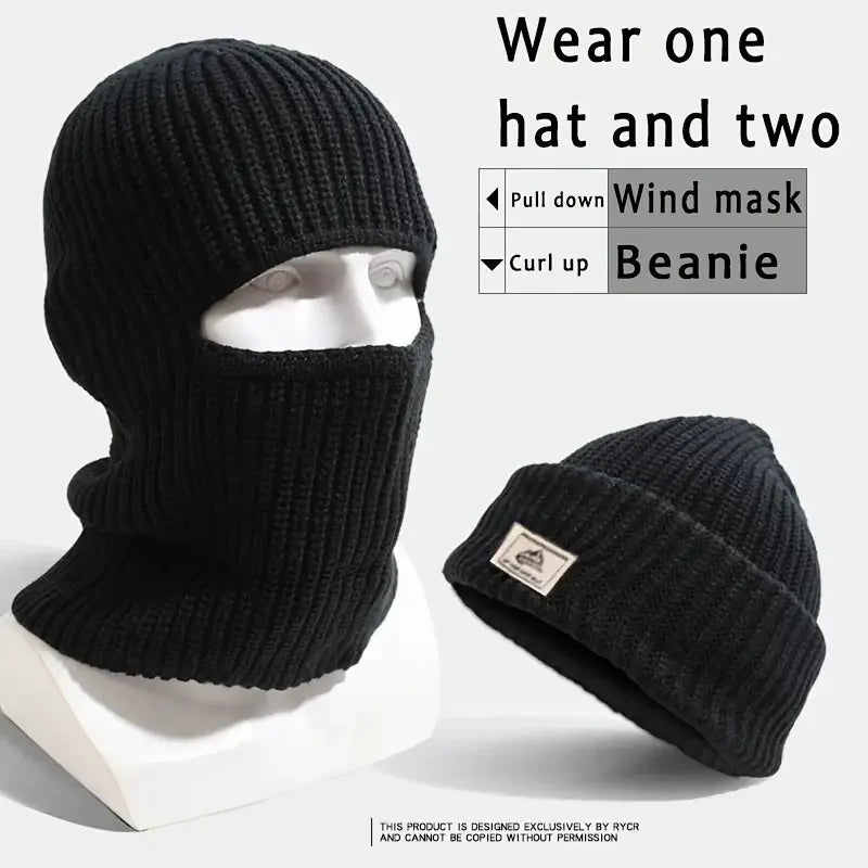 Thick Knit Winter Beanie – Warm Fur-Lined Hat for Men & Women