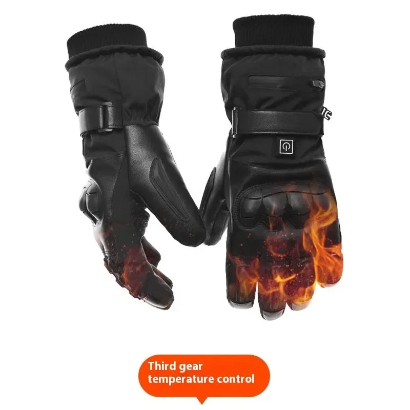 Heated Gloves Hand Warmer Electric Thermal Gloves Waterproof Snowboard Cycling Motorcycle Bicycle Ski Outdoor Winter Gloves