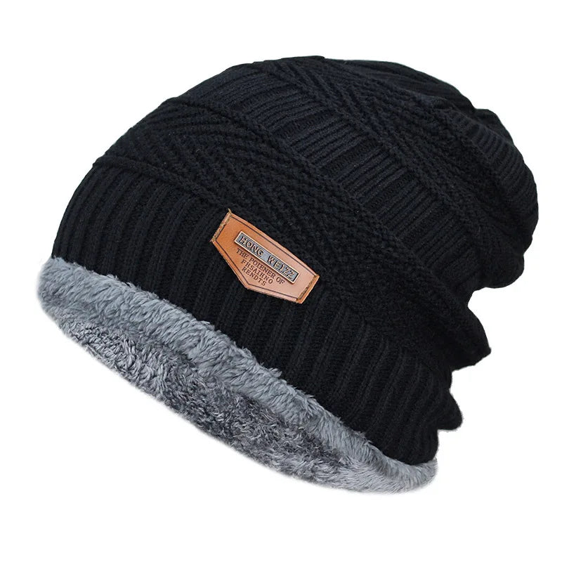Premium Winter Beanie – Thick Warm Knit Hat for Men & Women