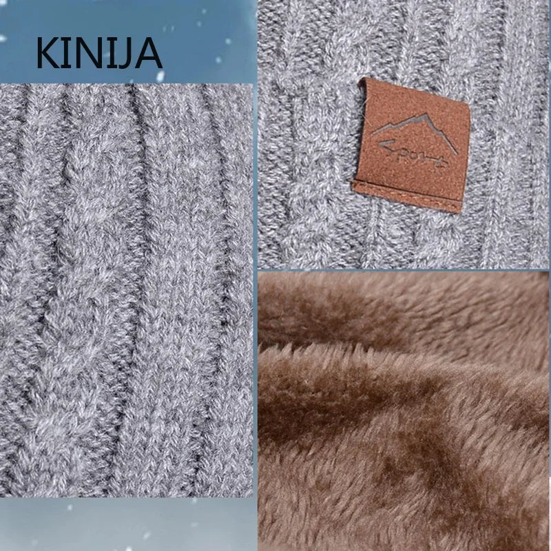 Winter Hat Skullies Beanies Hat Beanies for Men Women Wool Scarf Caps Balaclava Mask Gorras Bonnet Knitted Hat