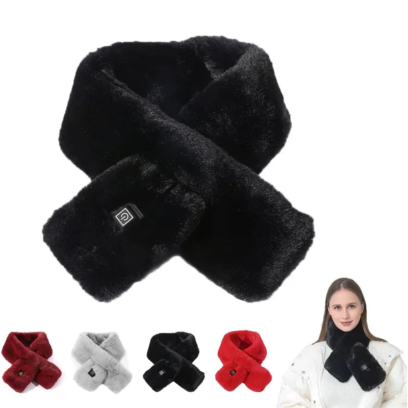 Electric Heated Winter Scarf – 3-Level Temperature Control & Washable Design