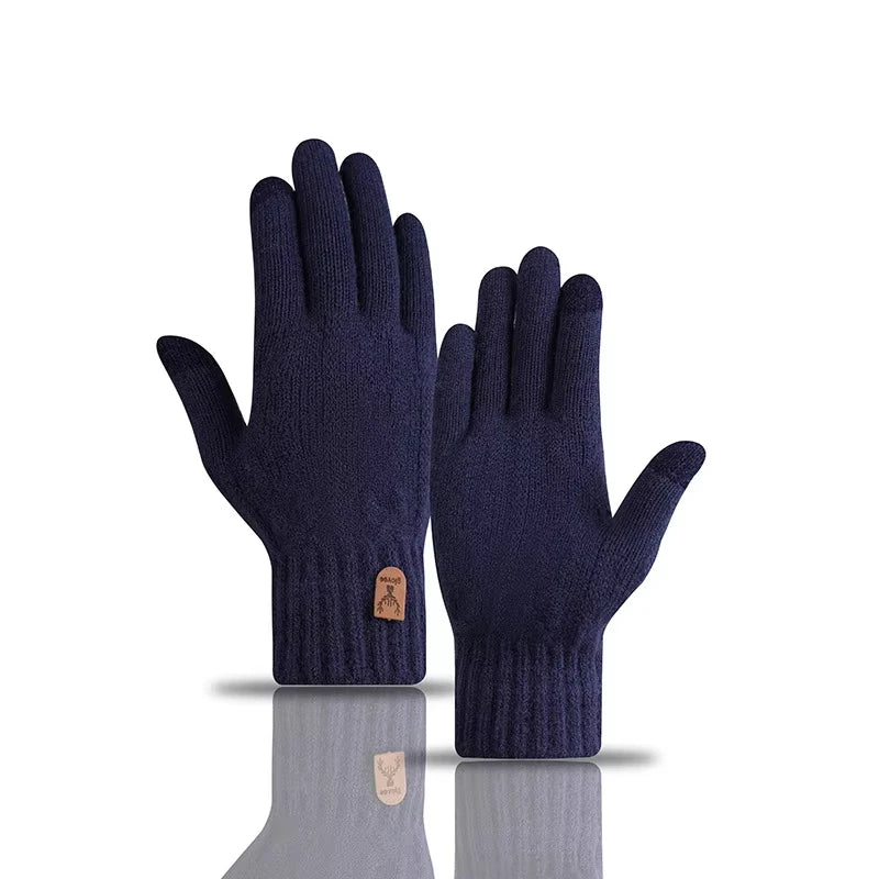 Winter Alpaca Wool Gloves – Touchscreen Thermal Driving & Cycling Gloves