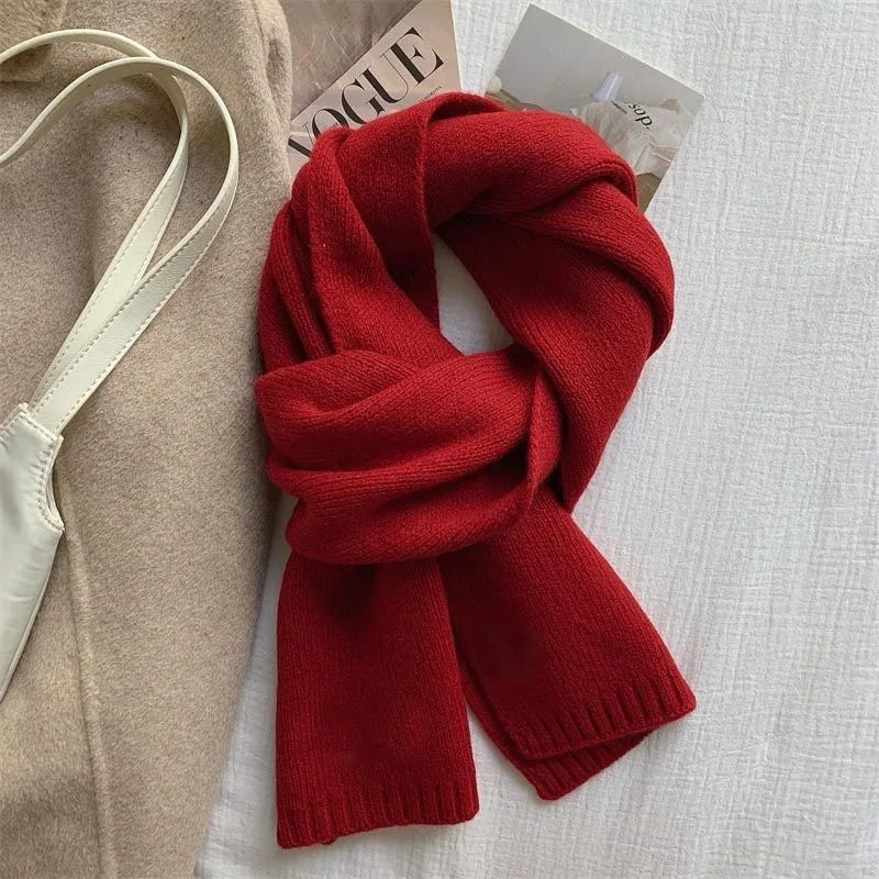 Premium Wool Winter Scarf – Thick Warm Knit Neck Wrap for Men & Women