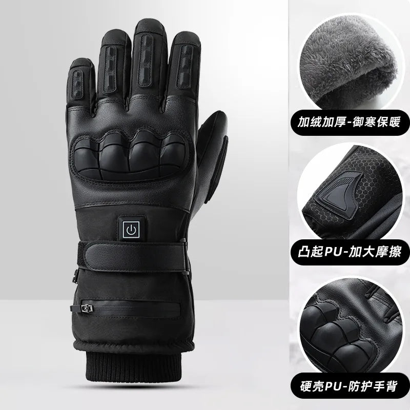 Heated Gloves Hand Warmer Electric Thermal Gloves Waterproof Snowboard Cycling Motorcycle Bicycle Ski Outdoor Winter Gloves
