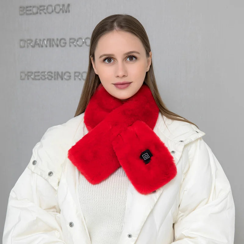 Electric Heated Winter Scarf – 3-Level Temperature Control & Washable Design