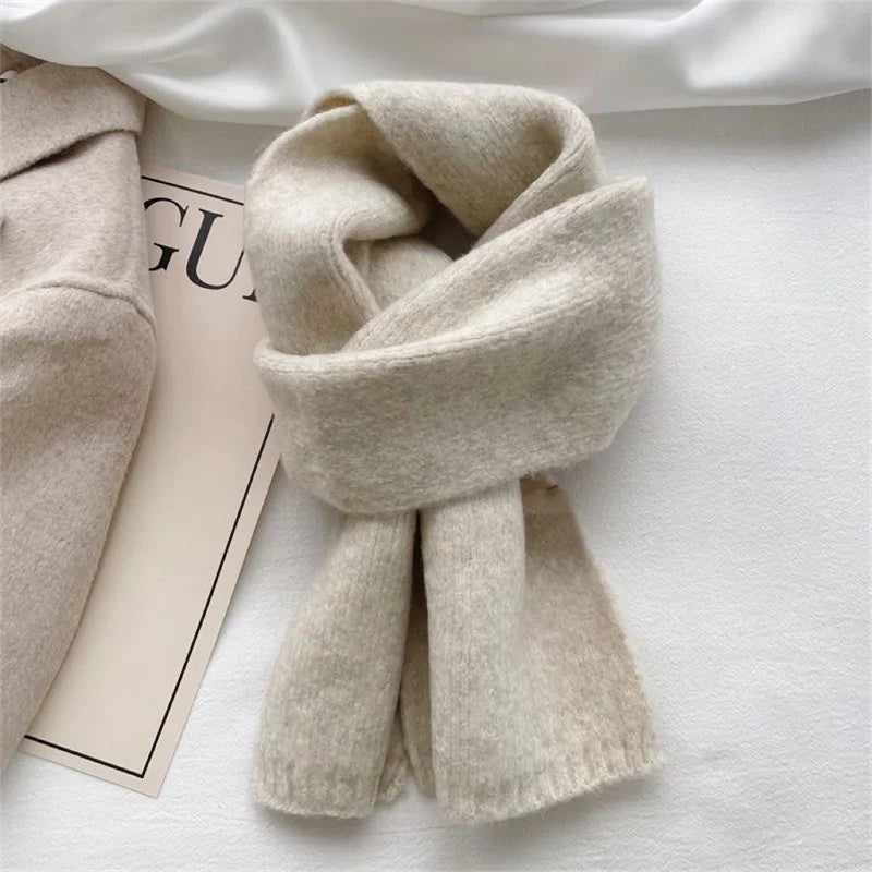 Winter Warm Scarf For Women Fashion Letter Knitted Wool Yarn Neckerchief Muffler Female Shawl Neck Wraps