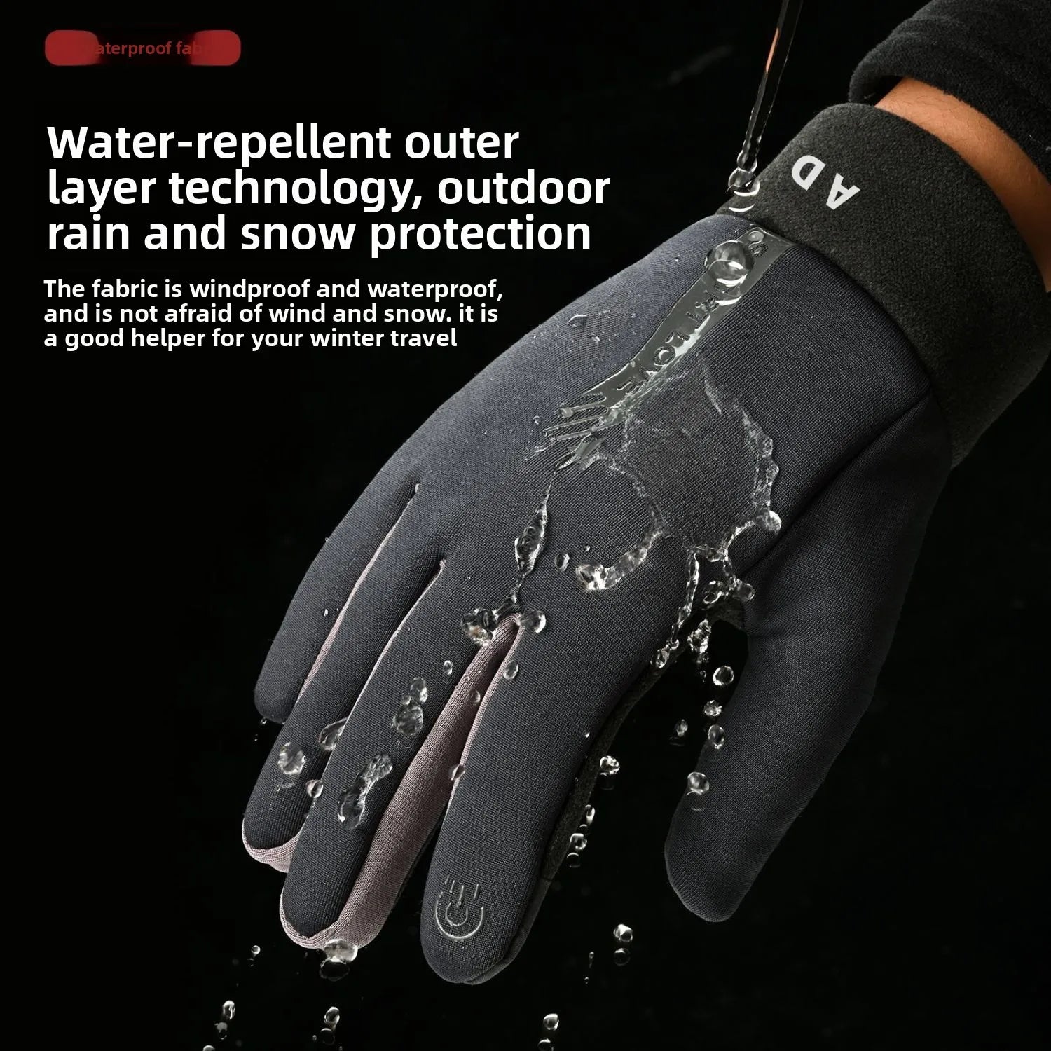 Winter Warm Gloves for Men Women Windproof Thermal Waterproof Anti-Slip Touchscreen Riding Couple