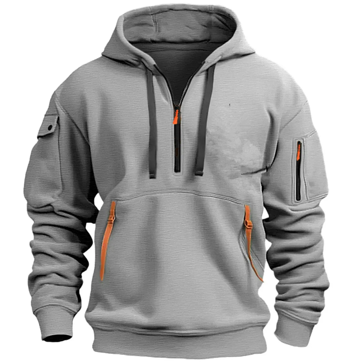 Men's jacket windproof jacket, spring and autumn long sleeved hooded jacket, S-4XL casual patchwork zippered cardigan jacket