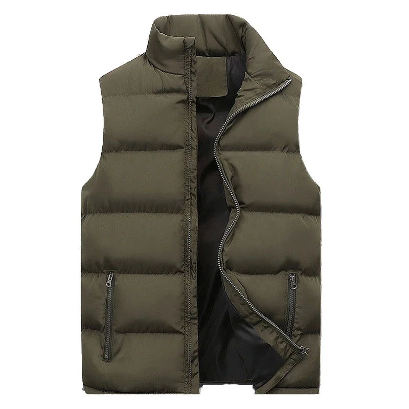 Winter Brand Clothing Vest Jacket Warm Sleeveless Men's Jackets Casual Waistcoat Winter Windproof Coats Male Zipper Down Vest