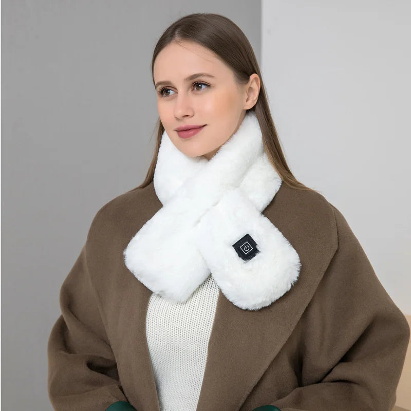 Electric Heated Winter Scarf – 3-Level Temperature Control & Washable Design