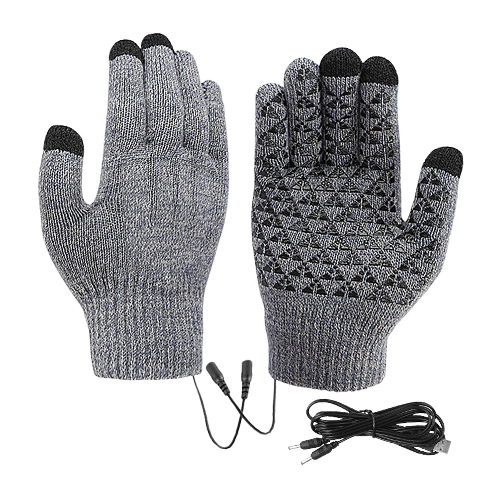 USB Heated Winter Gloves – Touchscreen Thermal Gloves for Skiing & Riding