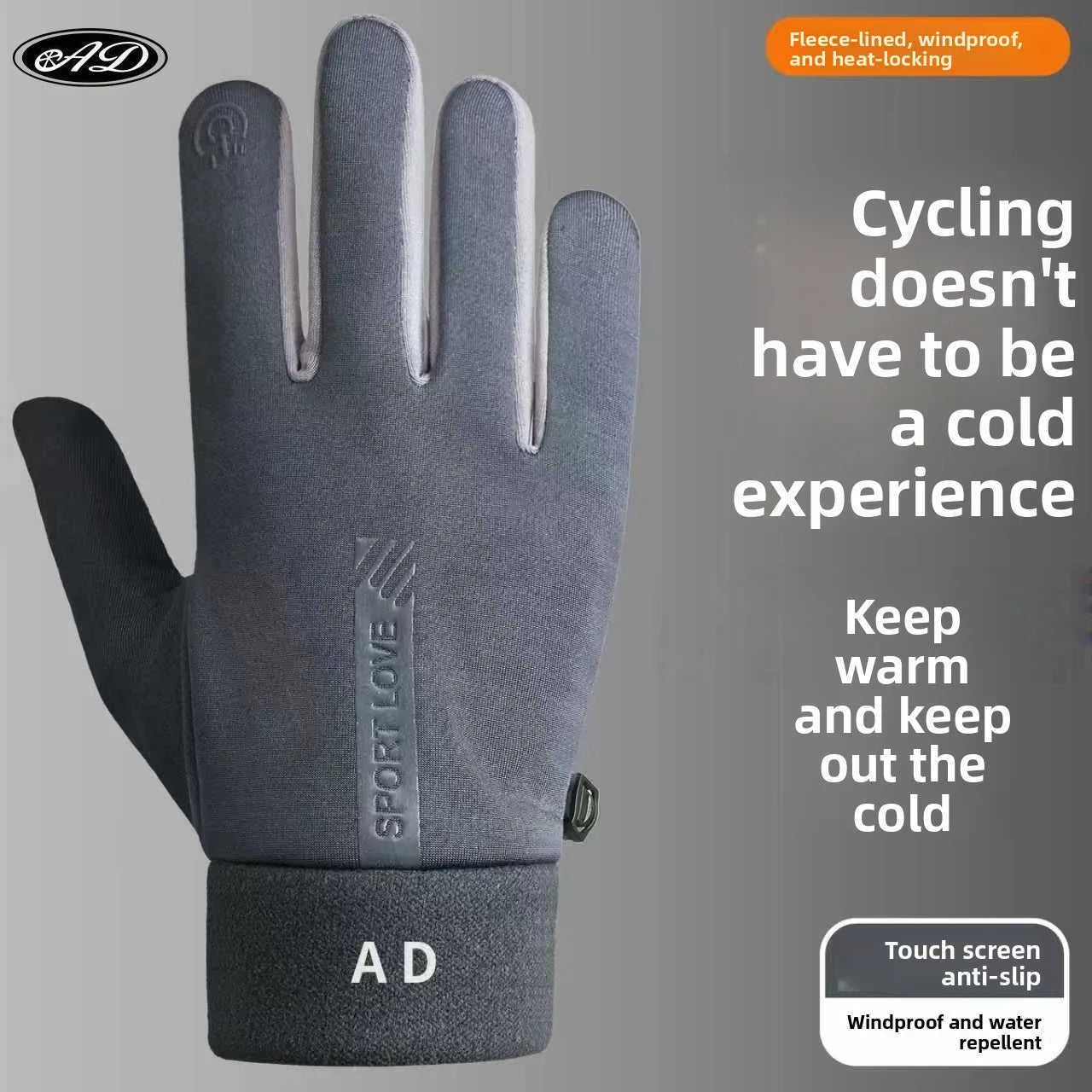 Winter Warm Gloves for Men Women Windproof Thermal Waterproof Anti-Slip Touchscreen Riding Couple