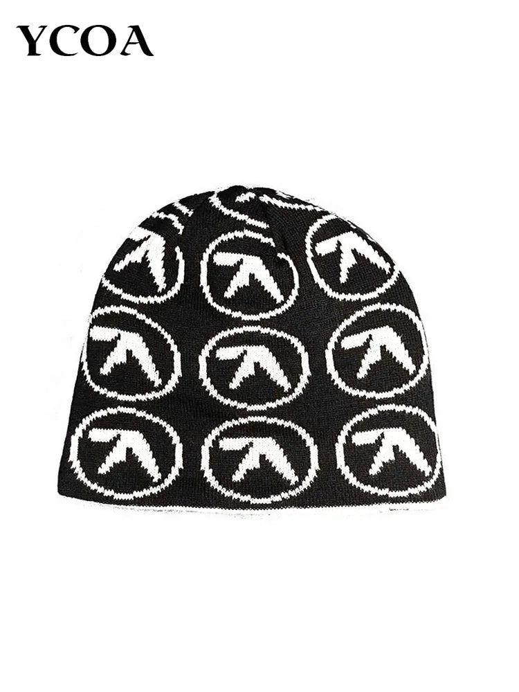 Aphex Twin Knit Beanie – Vintage Y2K Streetwear Winter Hat