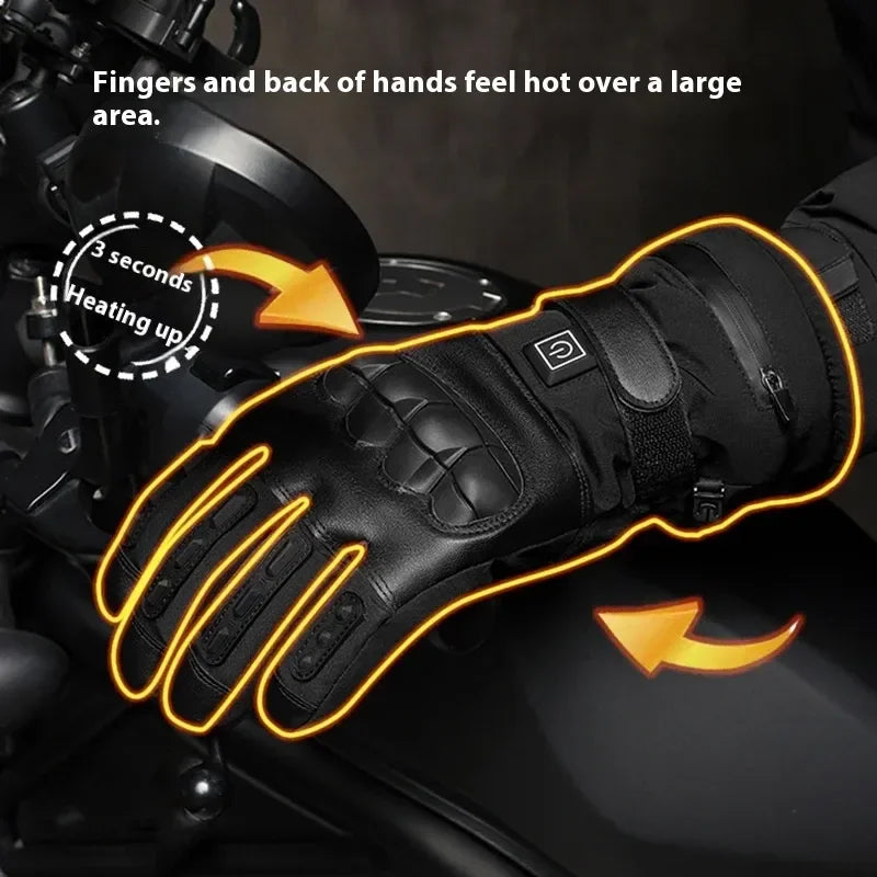 Heated Gloves Hand Warmer Electric Thermal Gloves Waterproof Snowboard Cycling Motorcycle Bicycle Ski Outdoor Winter Gloves